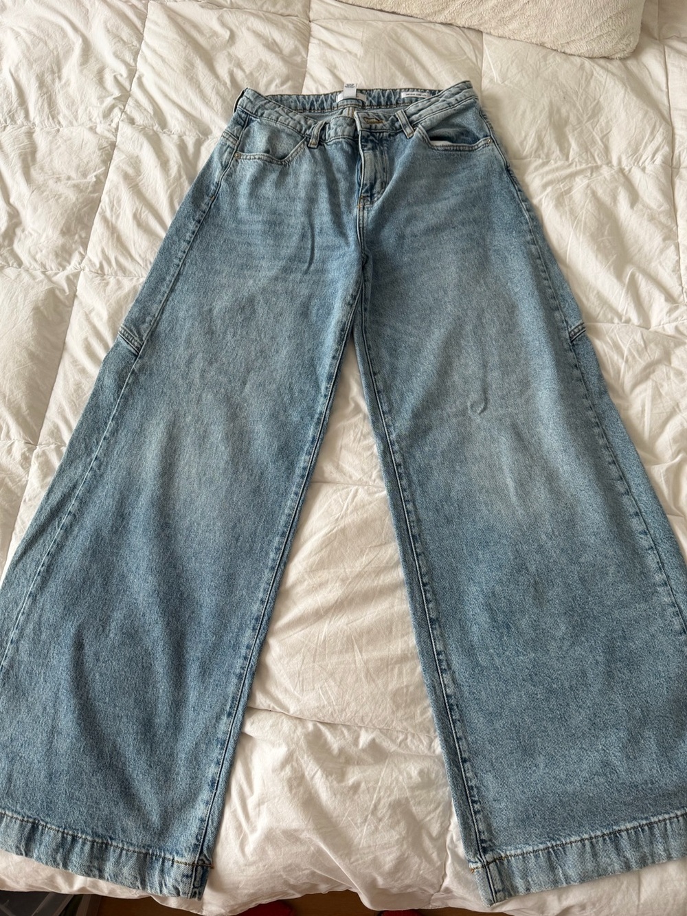 Forever 21 Light Blue Wide Leg Jeans
